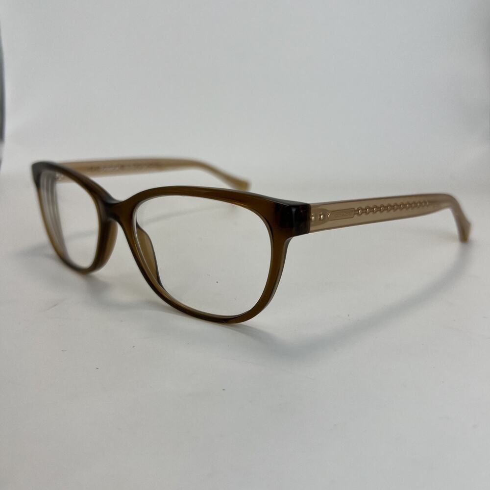 COACH Eyeglasses HC 6072 5328 52-17-135 Brown Glitter Crystal *FRAMES ONLY*